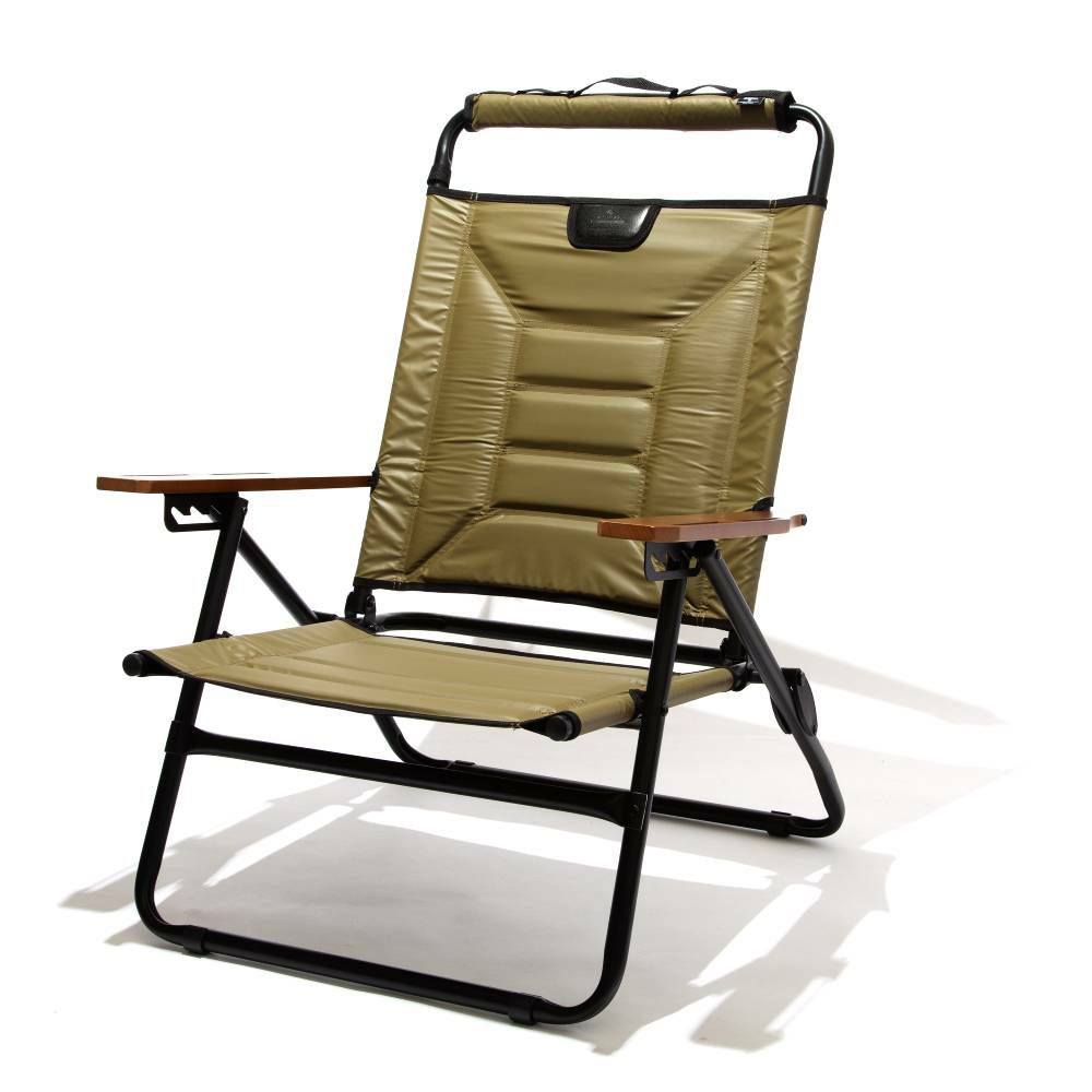 HIGH BACK RECLINING LOW ROVER CHAIR KHAKI - Sabuy Camping